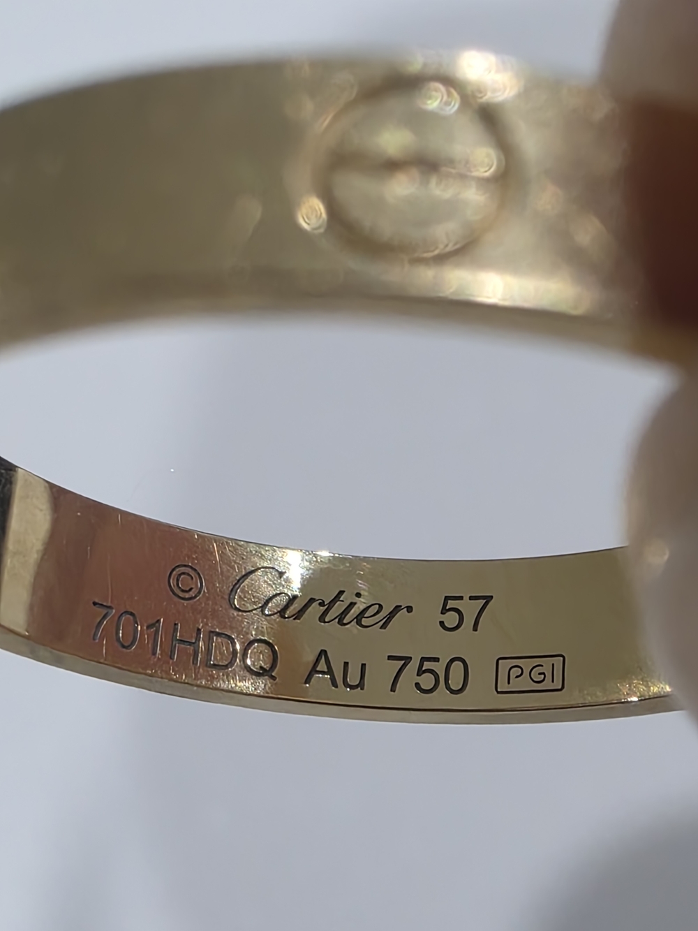 Authentic Cartier LOVE Wedding Band Ring 18K Yellow Gold Size 57 w/ Receipt